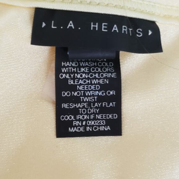 2 For $5 Sale NWOT PacSun LA Hearts Playa String Bikini Bottom Yellow Size Large - Picture 9 of 12